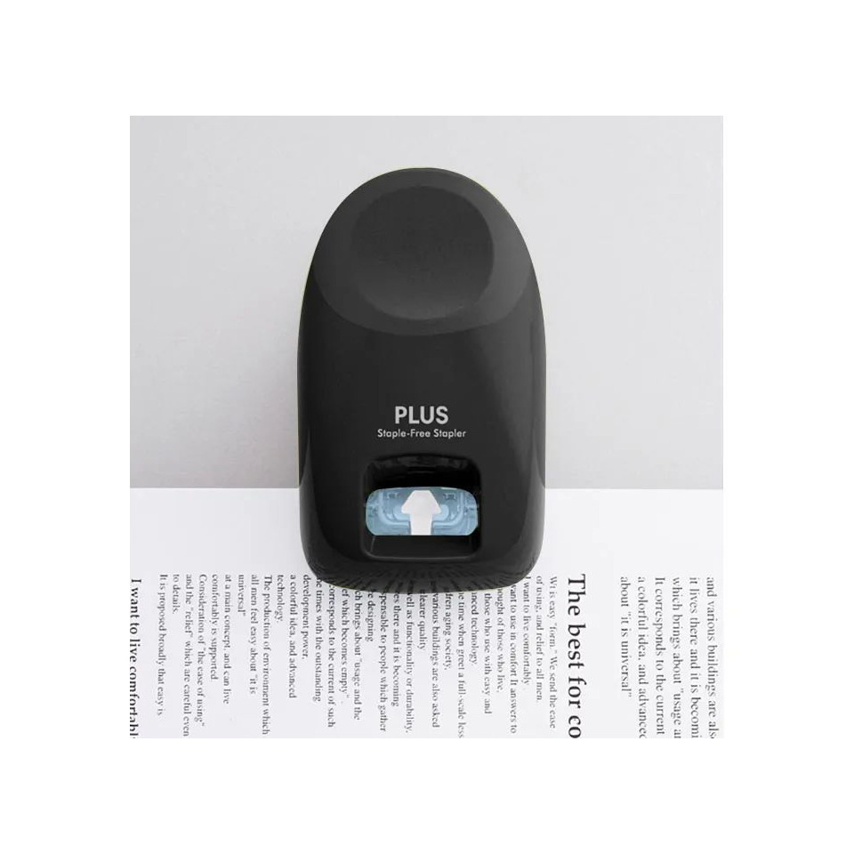 stapler, stapler-free, office tool, black, compact