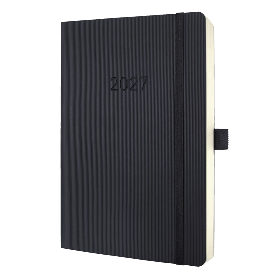 Notizbuch, Kalender, 2027, Gummiband, Rasierfreundlich