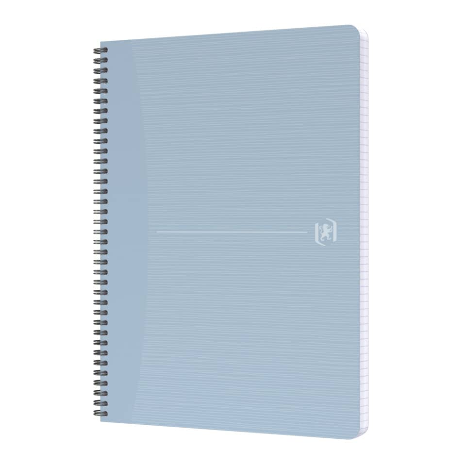 Notizbuch, Spiralbindung, Karteikarten-Format, hellblau, Hardcover-ähnlich