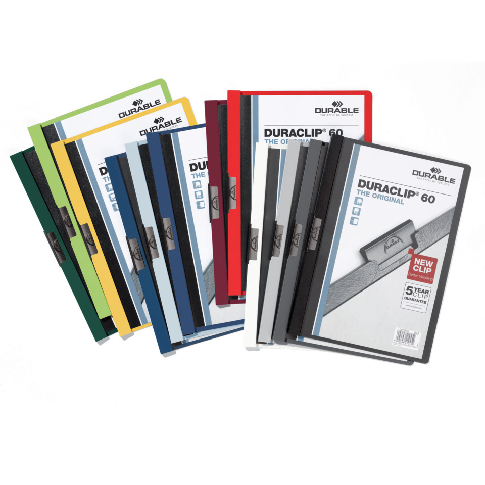 Ordner, Clip- Binder, Durable, Kunststoff, Farbbanded