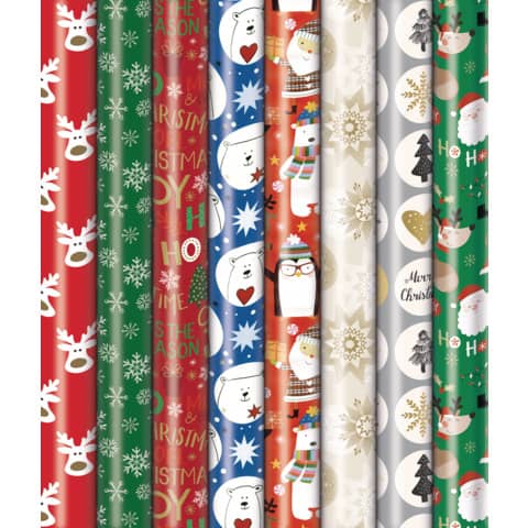 Weihnachts-Geschenkapapierrolle, 3mx1m, sortiert ZÖWIE 33029 555230