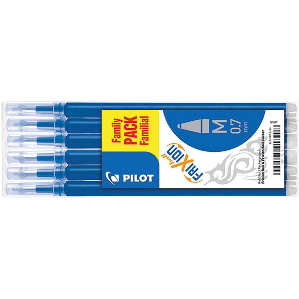 Kugelschreiber-Tinte, Tintenpensel, Gelschreiber, Blau, Packung 6 Stifte, Kugelschreiber, Tintenpatronen, Blau, 10 ml, Familienpackung