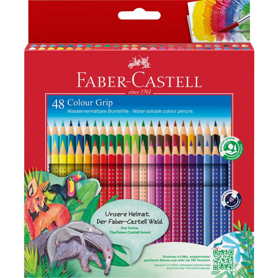Buntstifte, Wasserdichte Farbstifte, 48 Farben, Buntstift-Set, Holzstifte