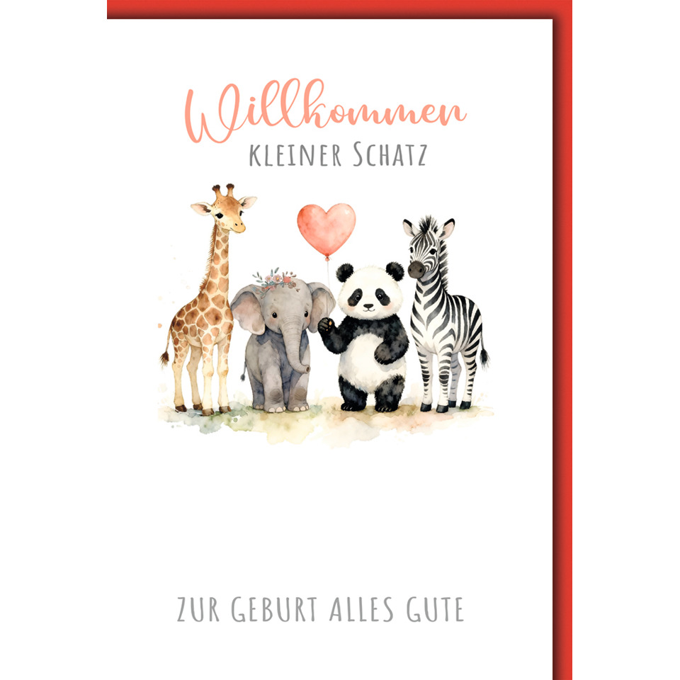Tierbild, Giraffe, Elefant, Panda, Zebra