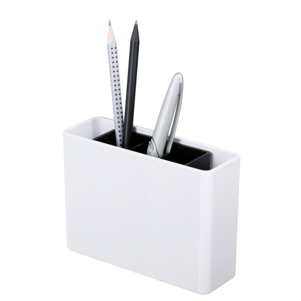 Stiftbecher, Stifthalter, Schreibtisch-Organizer, Weißer Behälter, Schreibwarenzubehör