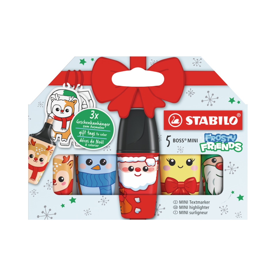 Minimarker-Set, Kugelschreiber?, Weihnachtsdesign, Frost Friends, Geschenkset