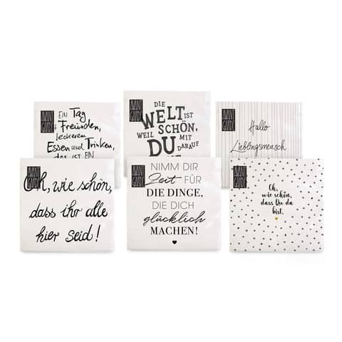 Motivserviette Scriptum, 33 x 33 cm, 3-lagig, sortiert AVANTGARDE 1180-25357/PBS