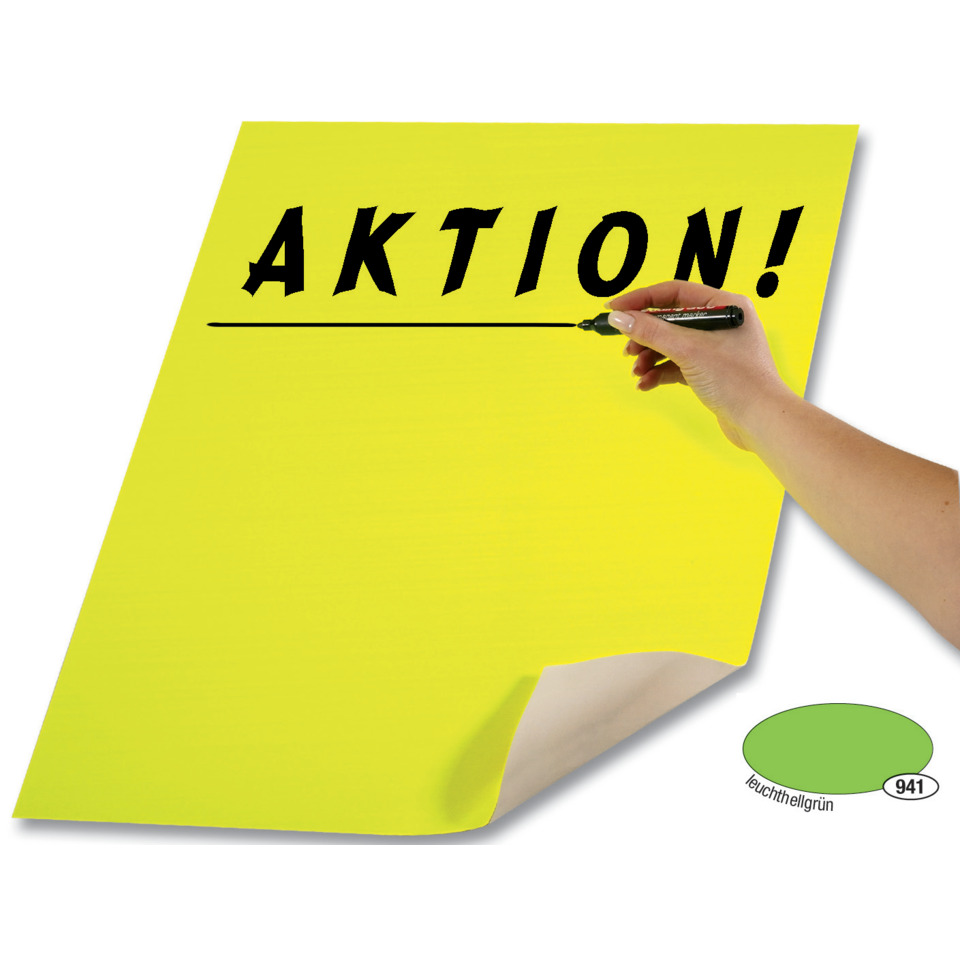 aktionsposter, neon-gelb, marker, handschrift, tinte