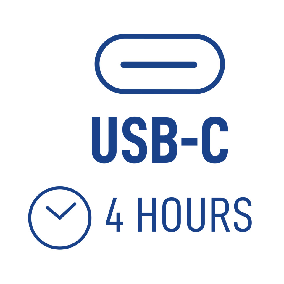 usb-c, 4 hours, Uhr, Ladung, Port