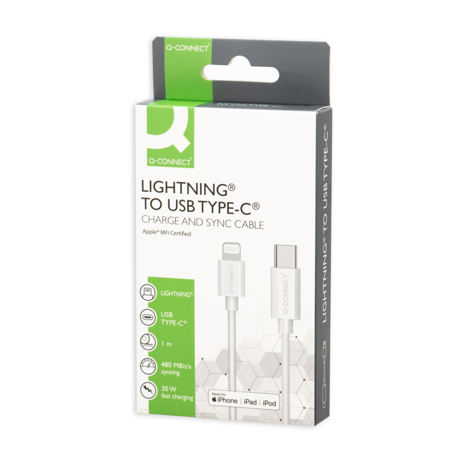 Lightning, USB Type-C, Ladekabel, Sync-Kabel, 1 m