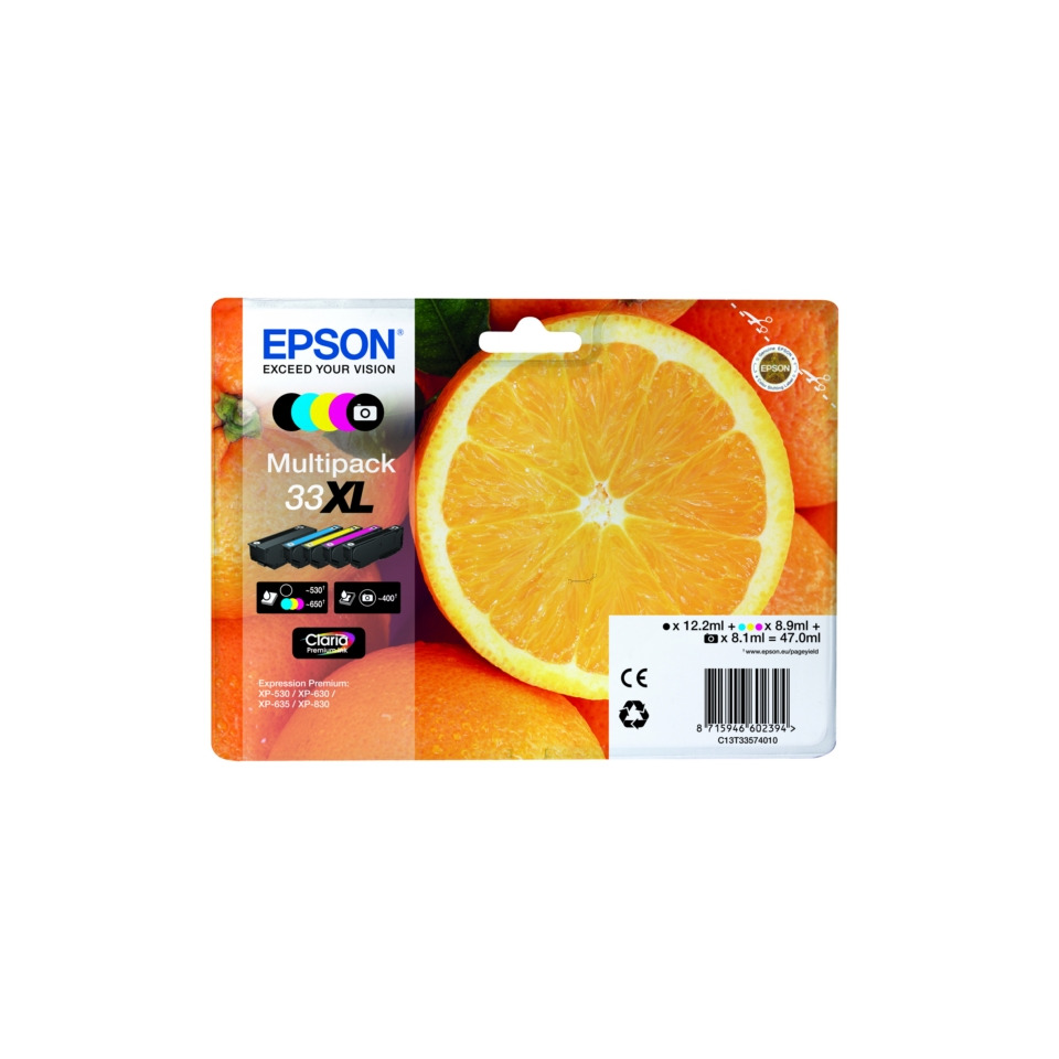 Tintenpatronen, Multipack, 33XL, Farblich, Epson