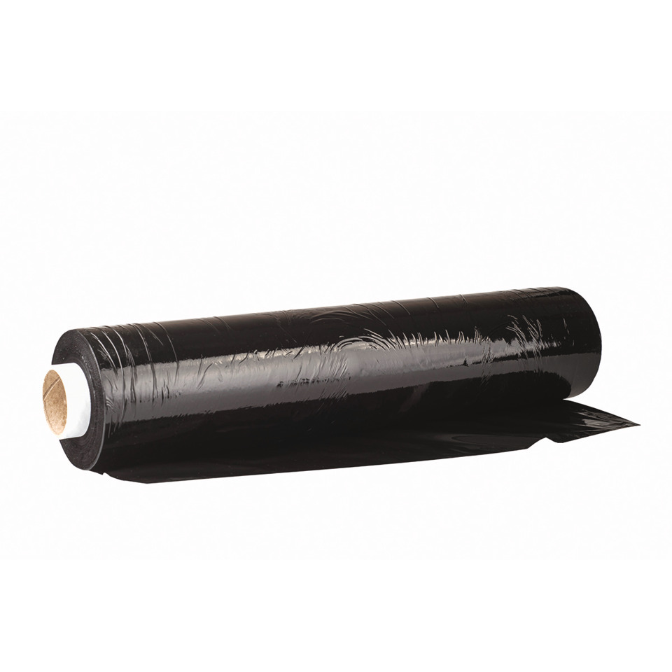 Stretchfolie, schwarz, Kunststofffolie, Folienrolle