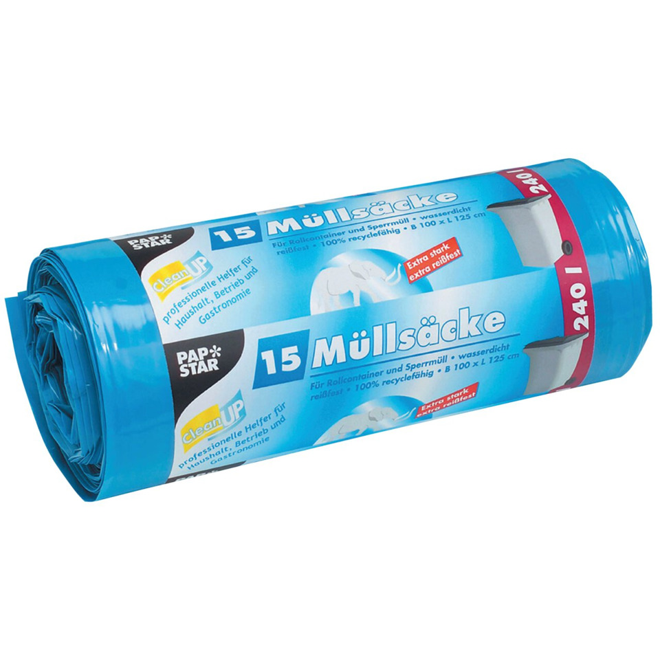 Müllsacke, Rollenvorrat, Plasticbag, Abfallsack, Blaue Verpackung