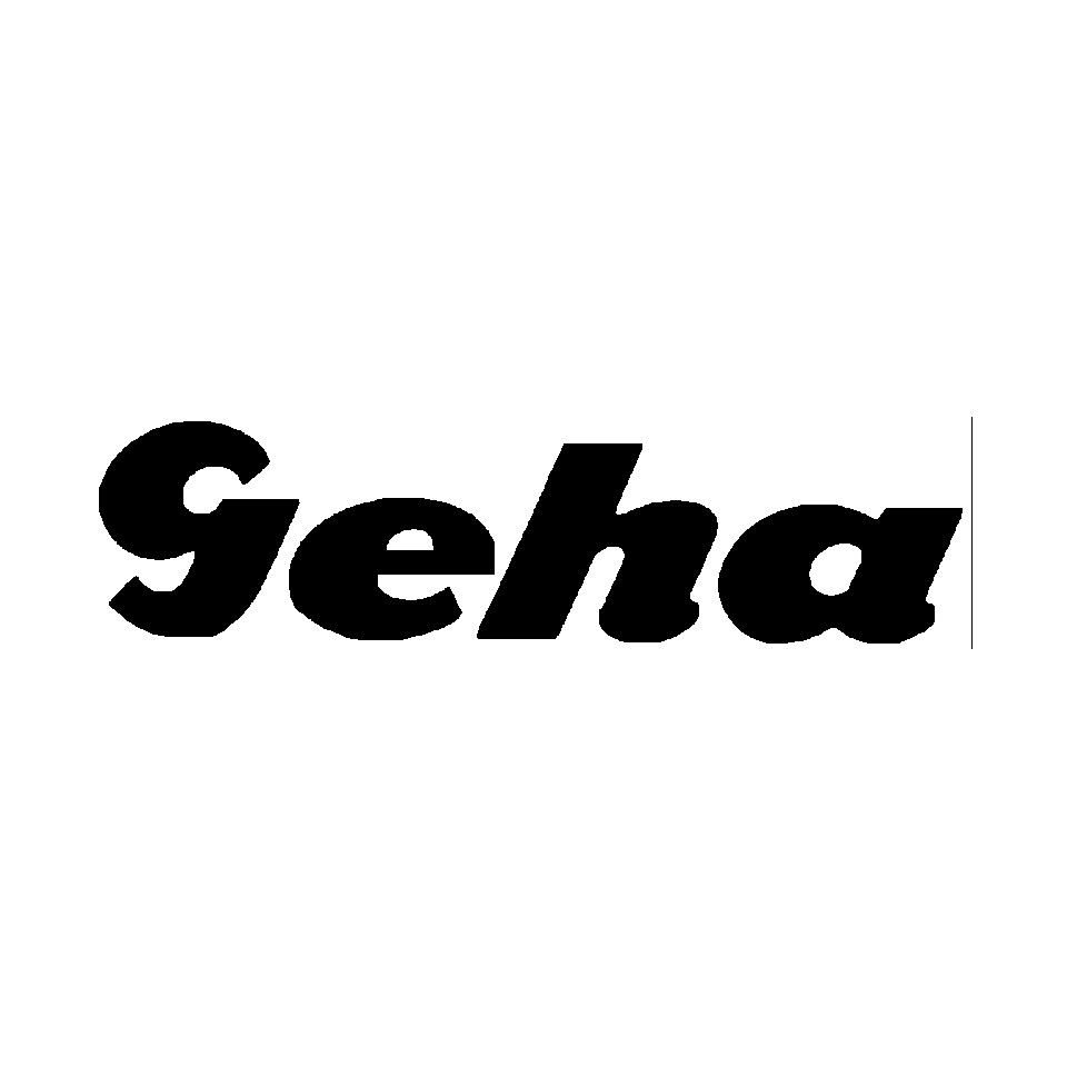 logo, markentext, Geha, Wortmarke, schwarzer Text