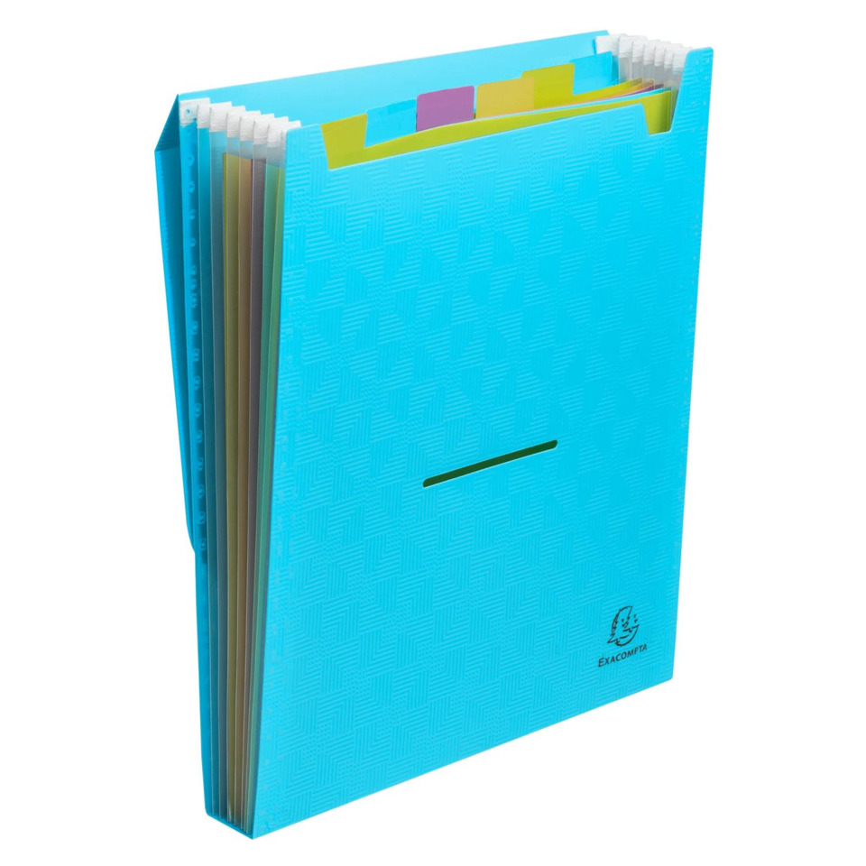 Ordner, Ordner A4, Aktenordner, Ordner mit Fächern, blaue Hülle