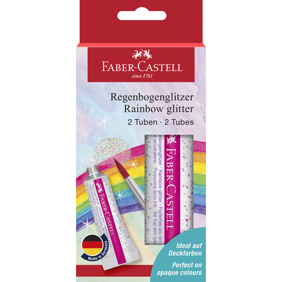 Regenbogenglitzer, Glitzerstift, Tuben, Künstlerbedarf, Deckfarben