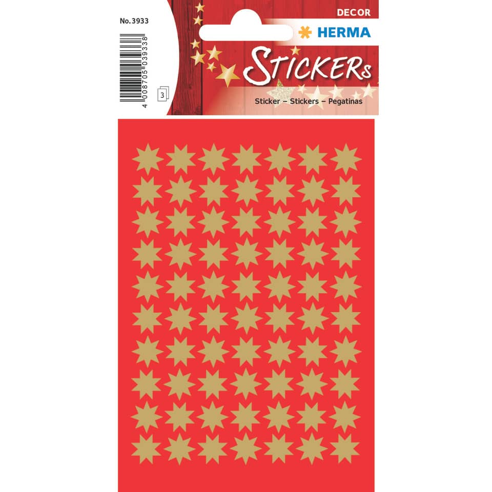 Sticker, Sterne, Aufkleber, Gold, Rot