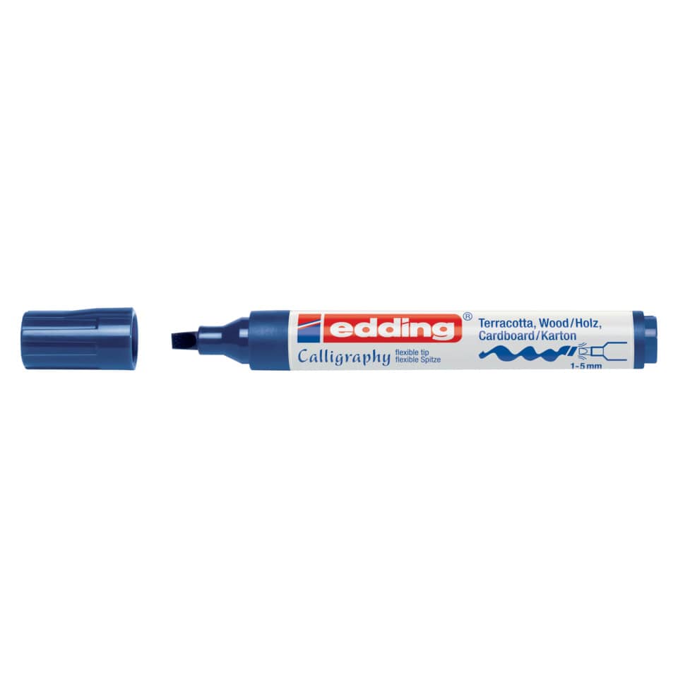 blue marker, KALLIGRAFIE-Stift, blau, Filzstift, Marker