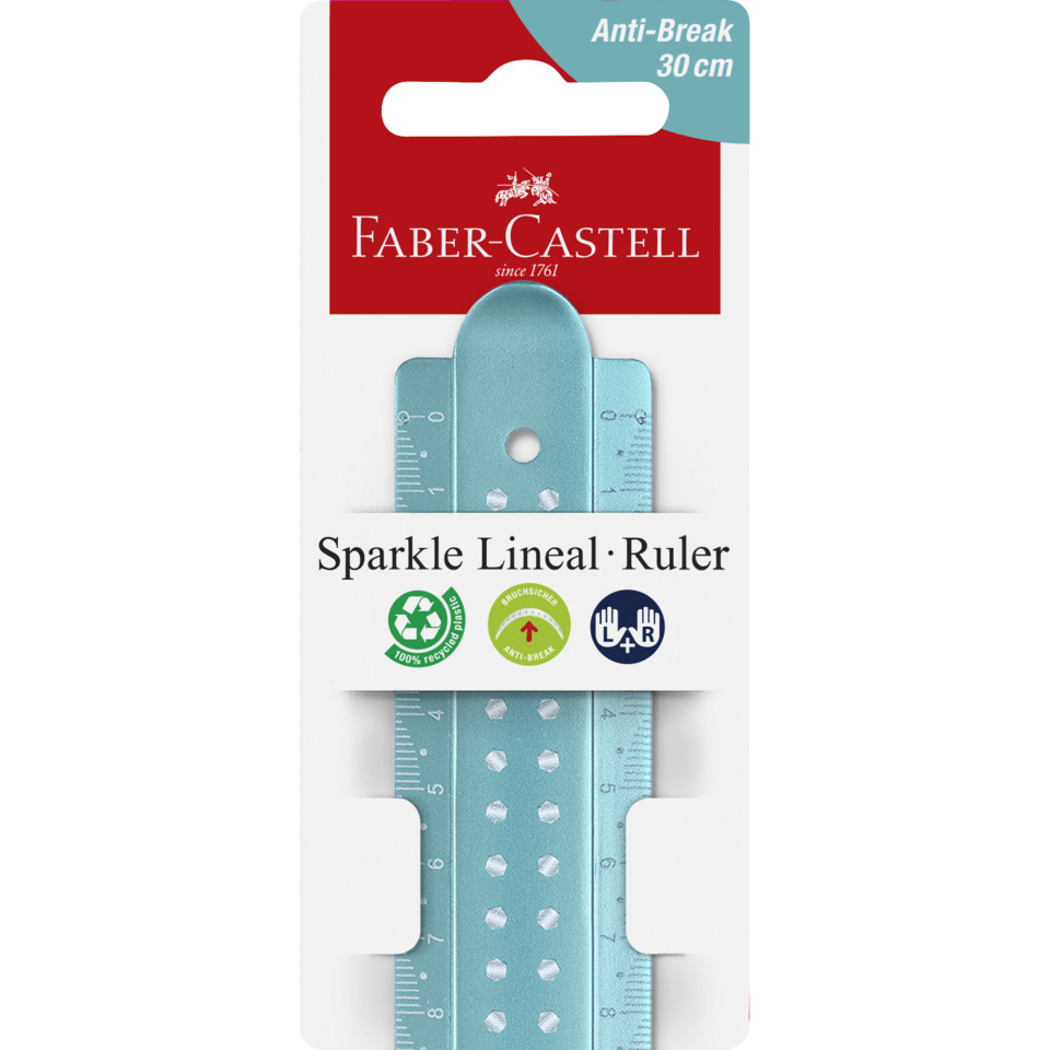 Lineal Ruler, Sparkle, Ruler, Metallic blue, Anti-Break