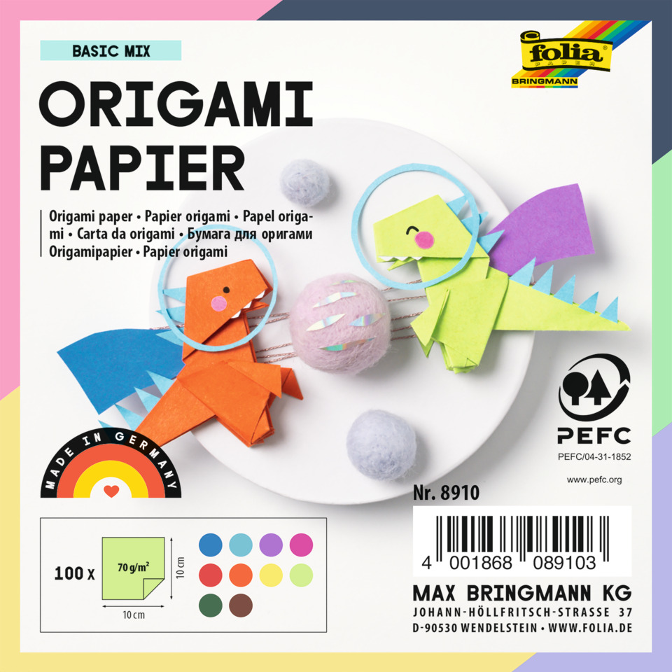 Origami, Papier, Bunte Drachen, Origami-Papier, Bastelmaterial, Origami-Papier, Papier Origami, Bunte Blätter, Kreativset, 100 Blatt