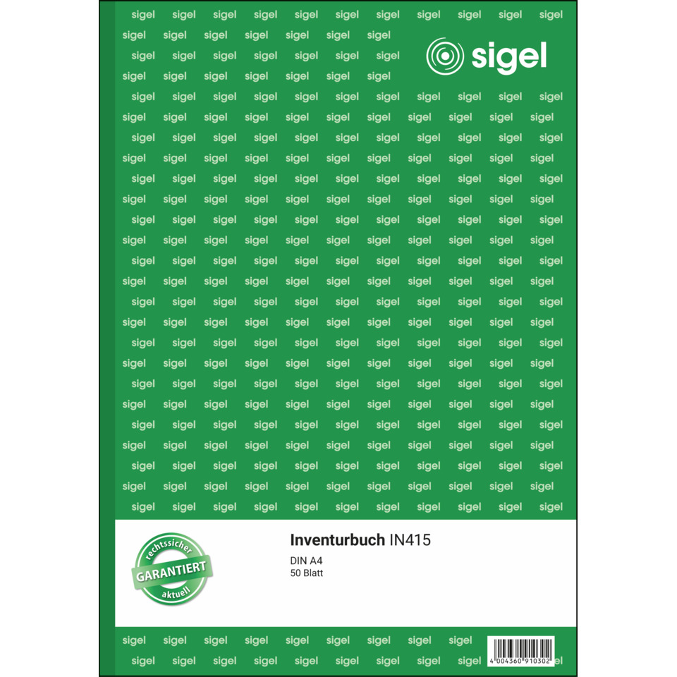 Inventurbuch, DIN A4, 50 Blatt, Buch, Notizblock