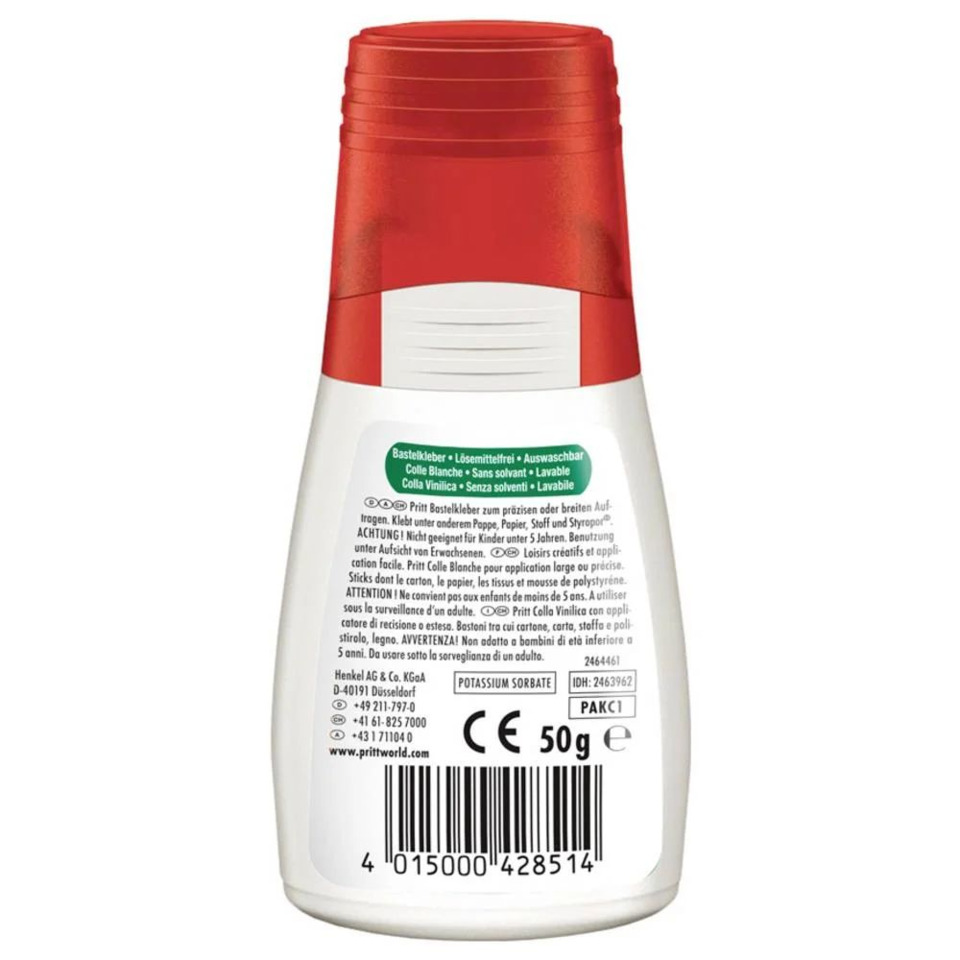Klebstoff, Klebstoffstift, 50 g, rot, Aufkleberback
