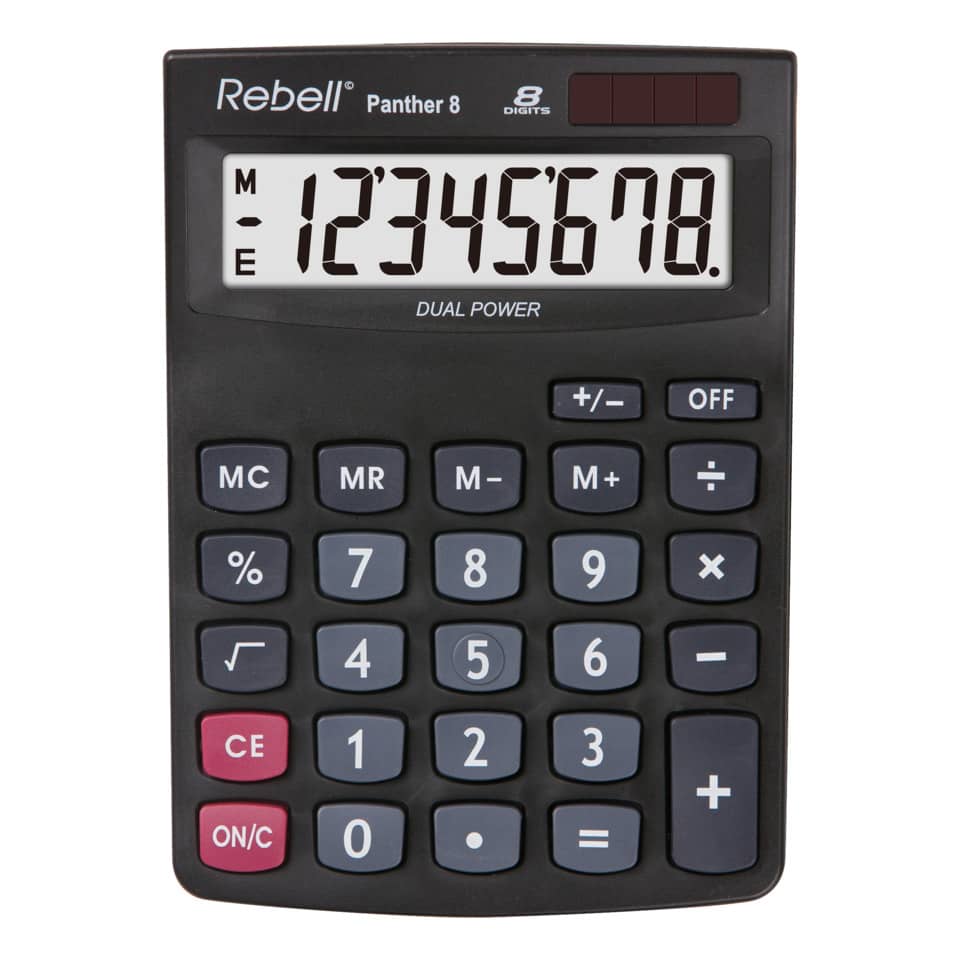 Rechner, Taschenrechner, 8-stellige Anzeigen, Tastenlayout, Dual Power