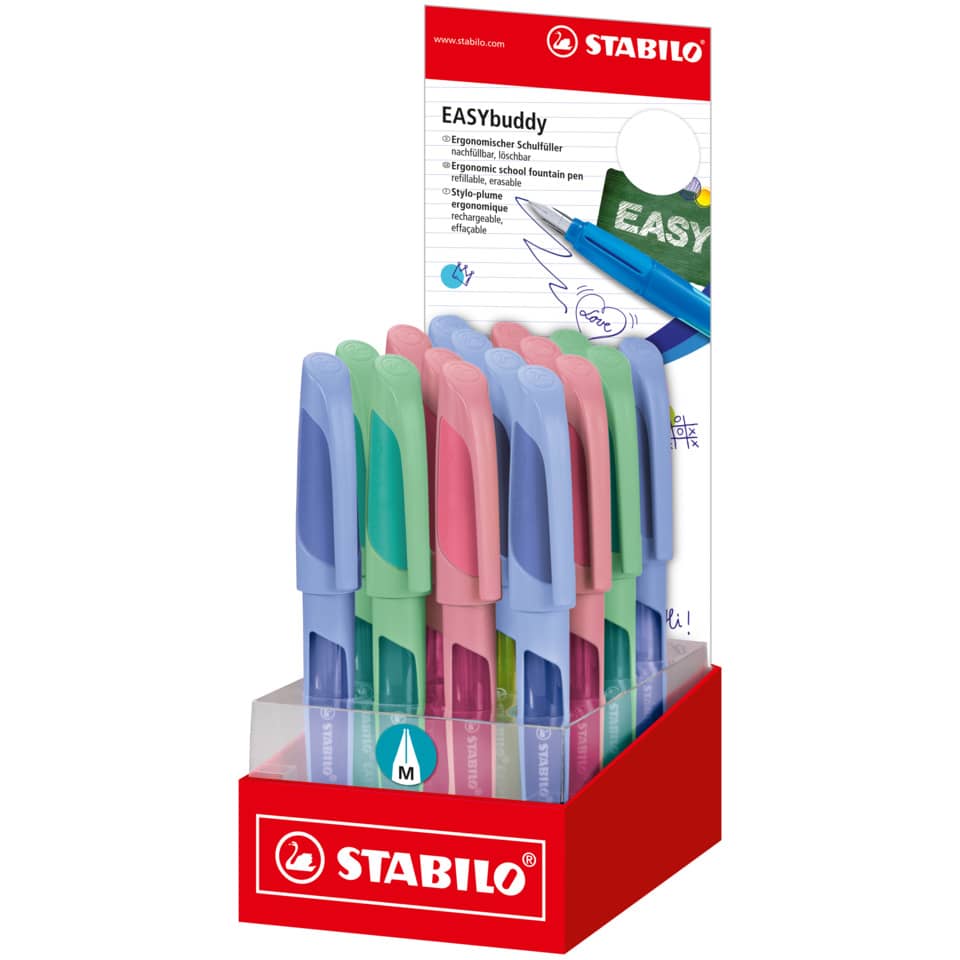 Füllfederhalter Patrone A + L EASYbuddy® Pastel, Kleindisplay, 16 Teile sortiert STABILO 5030/16-13