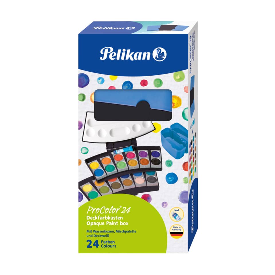 Malfarben-Set, Aquarellfarben, Deckfarbkasten, Palette, 24 Farben
