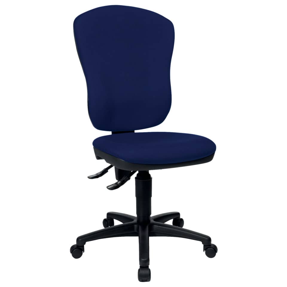 bürostuhl, schreibtischstuhl, drehstuhl, rollenunterstützung, blau