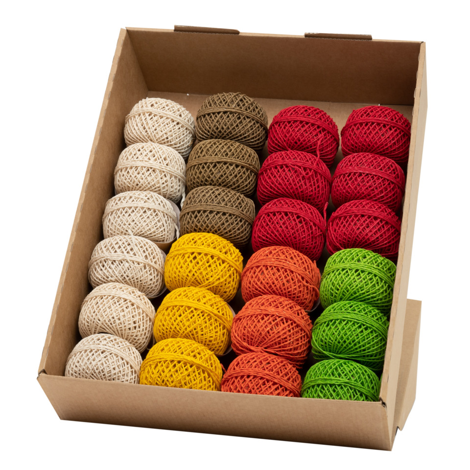 Schnurballen, Garnrollen, Wollkordel, Naturfarben, Farbiges Garnset