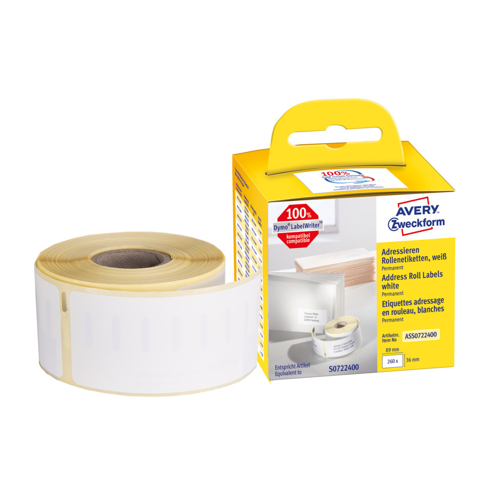 Etikettenrolle, Aufkleberetiketten, White-Label, Beschriftungsrolle, Druckeretiketten