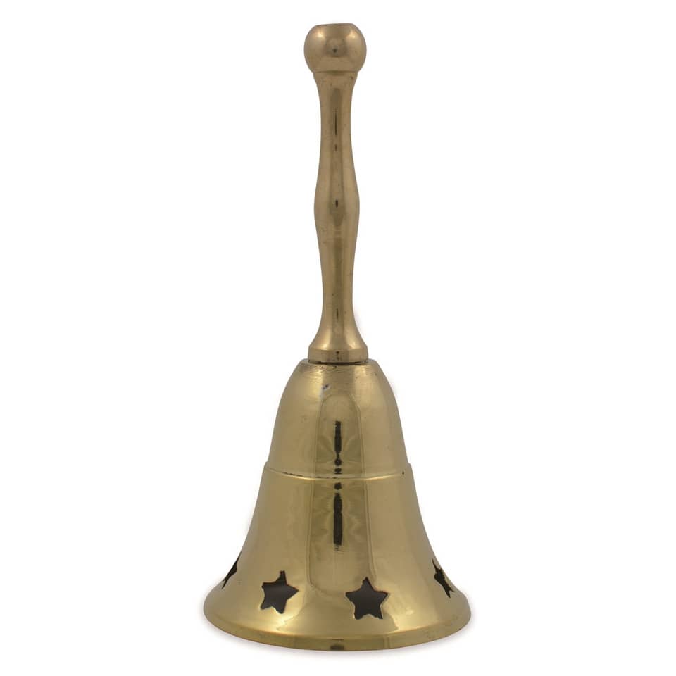 Weihnachtsglocke Messing, 13cm, gold  10061661