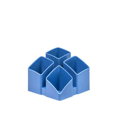 Schreibtischköcher SCALA, mit 4 Fächern und Kartenständer, eisblau HAN 17450-84