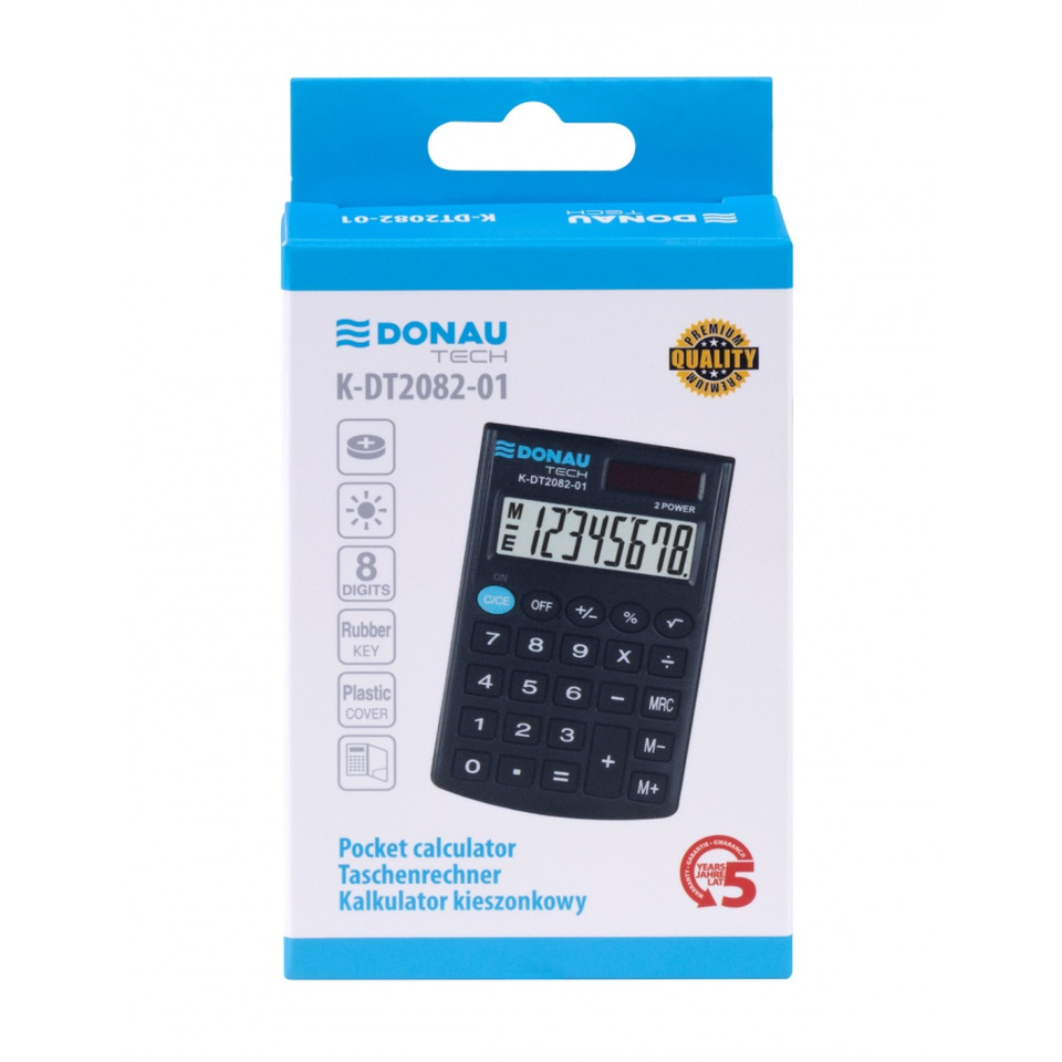 Taschenrechner, Kleiner Taschenrechner, 8 Digits, Gummi-Tasten, Kunststoffabdeckung
