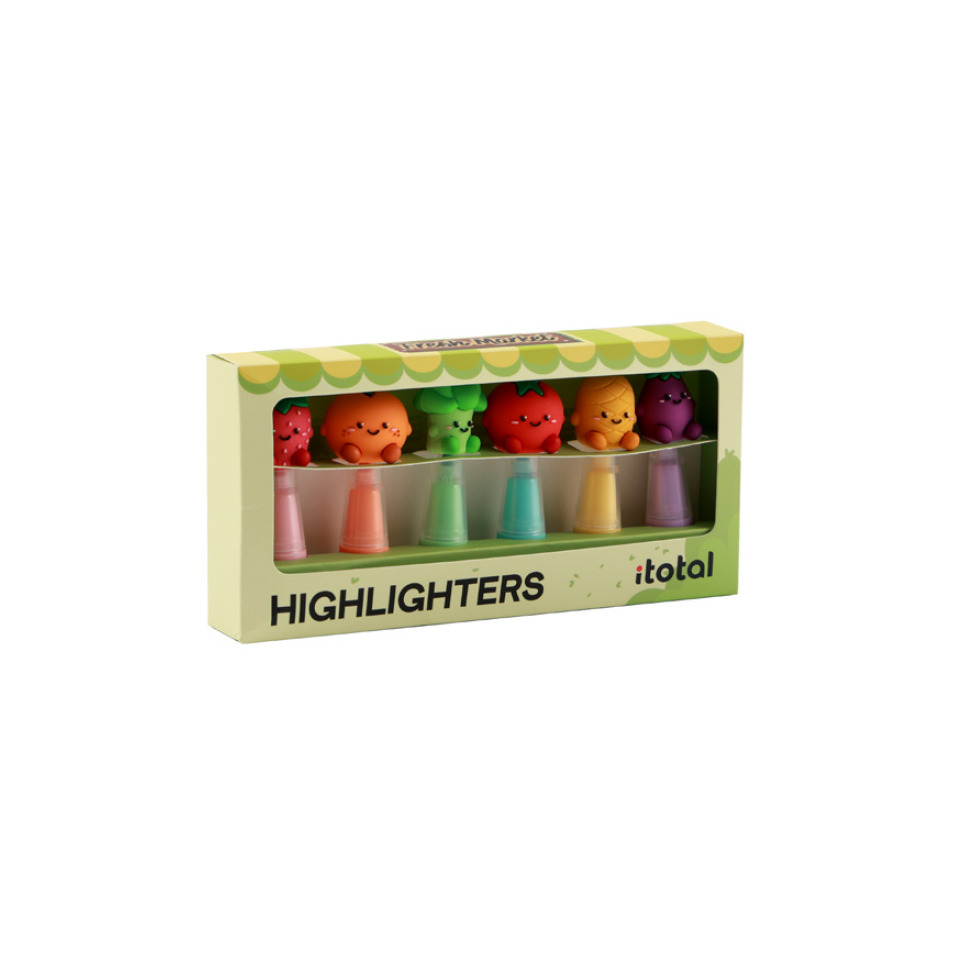 Highlighters, Set, Gelb, Grün, Lila, Mehrfarbig