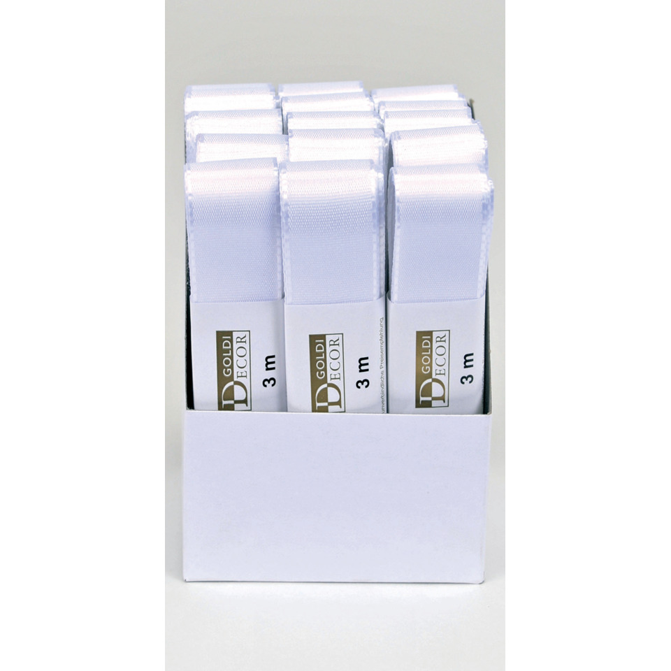 Taftband, 25mmx3m, weiß GOLDINA 1445025011503