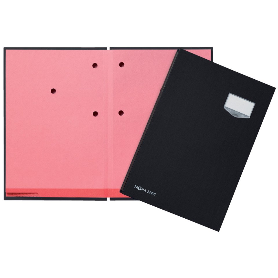 Notizbuch, Heften, Schwarz-rosa Kontrast, Kunstpapier, A4-Format
