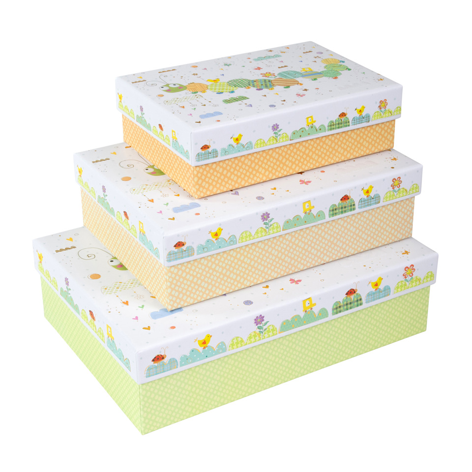 Geschenkboxen, Pappschachteln, Kinder, Pastellfarben, Muster