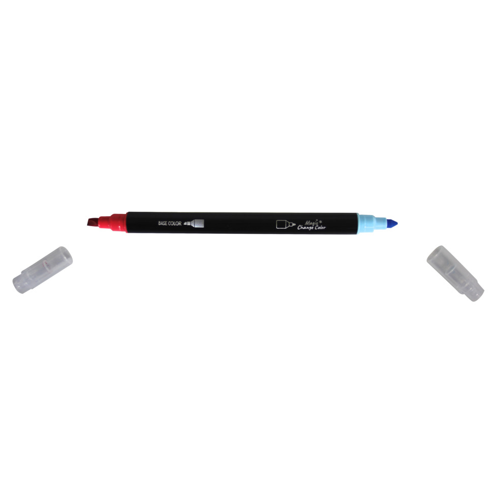 Filzmarker, Markerstift, DoppelspitzMarker, rot/blau Marker, Base Color Marker