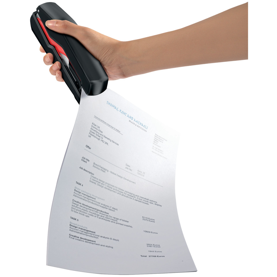 Kassenschneider, Handhabung, Papier, Binder, Schwarz