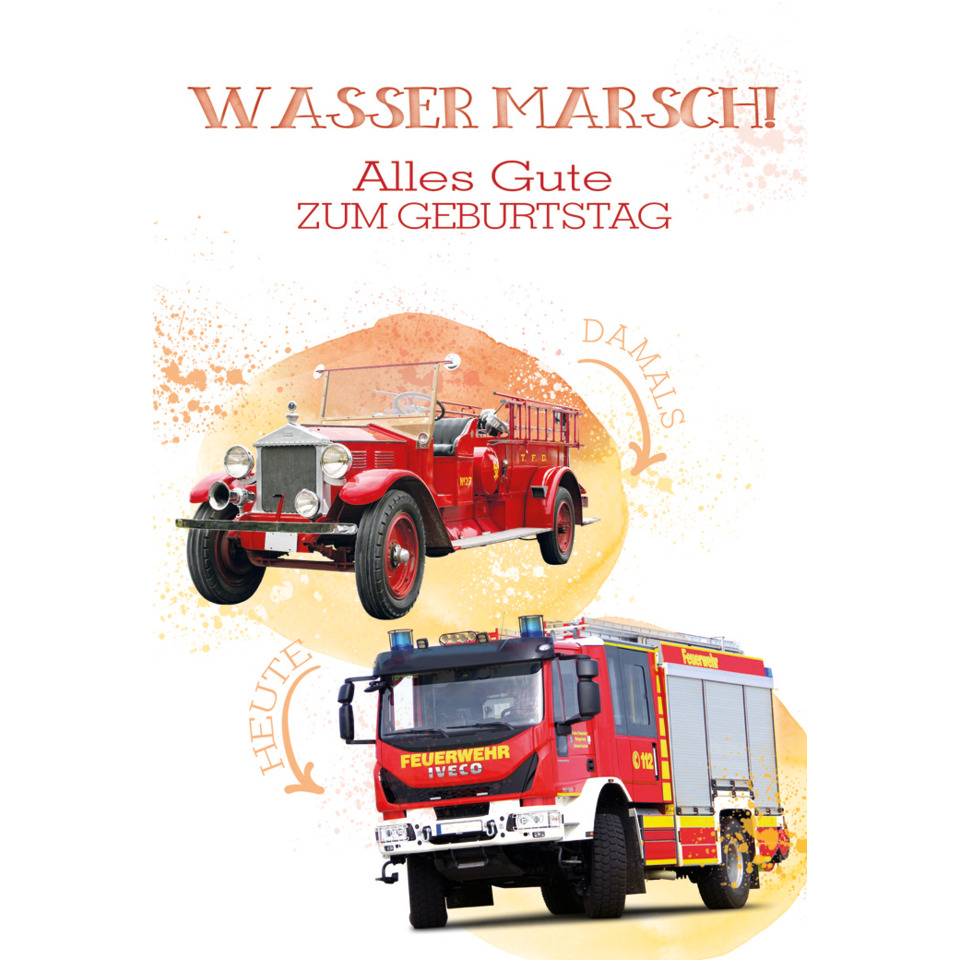 Feuerwehrwagen, Löschfahrzeug, Rot, Vintage, Klassiker