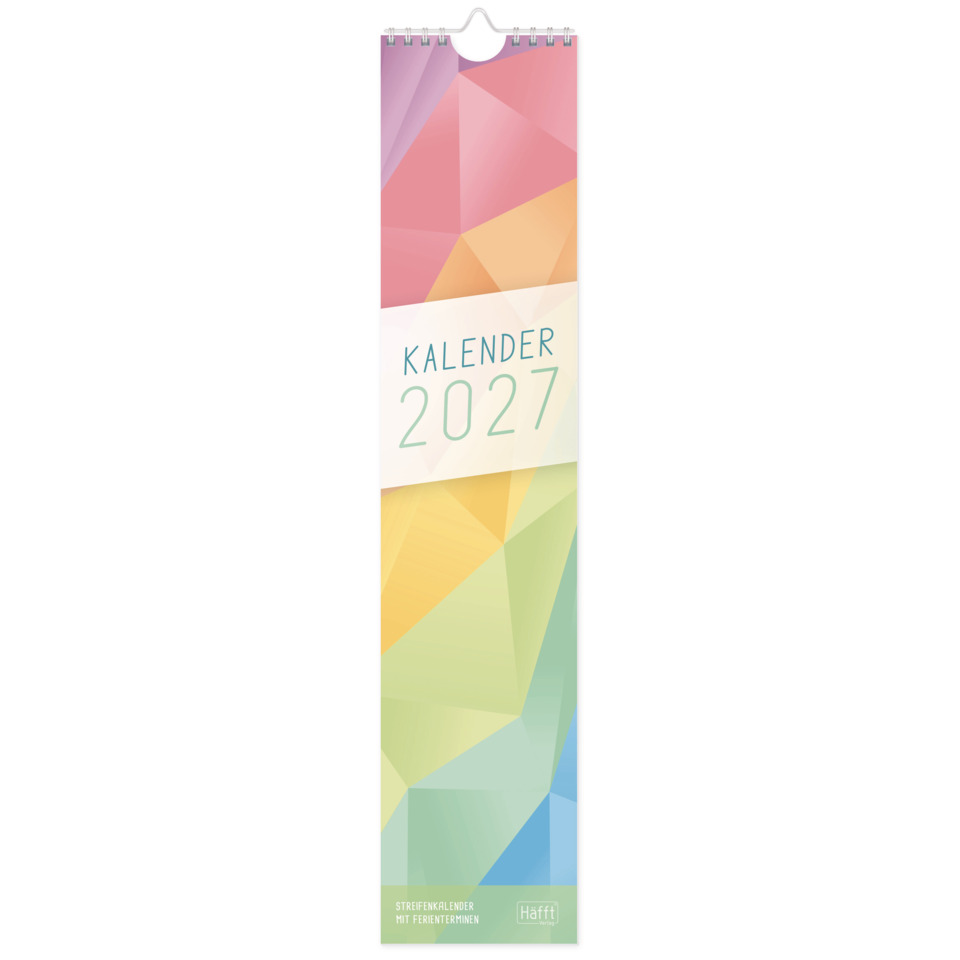 Kalender, Jahreskalender, Wandkalender, Geometrisches Muster, Rainbow