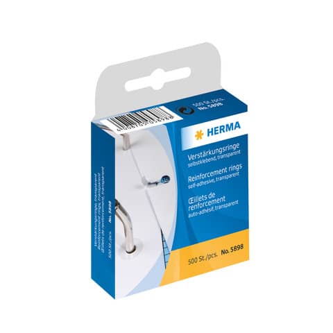 Verstärkungsringe, Ø 12mm, 500 Stück, transparent HERMA 5898