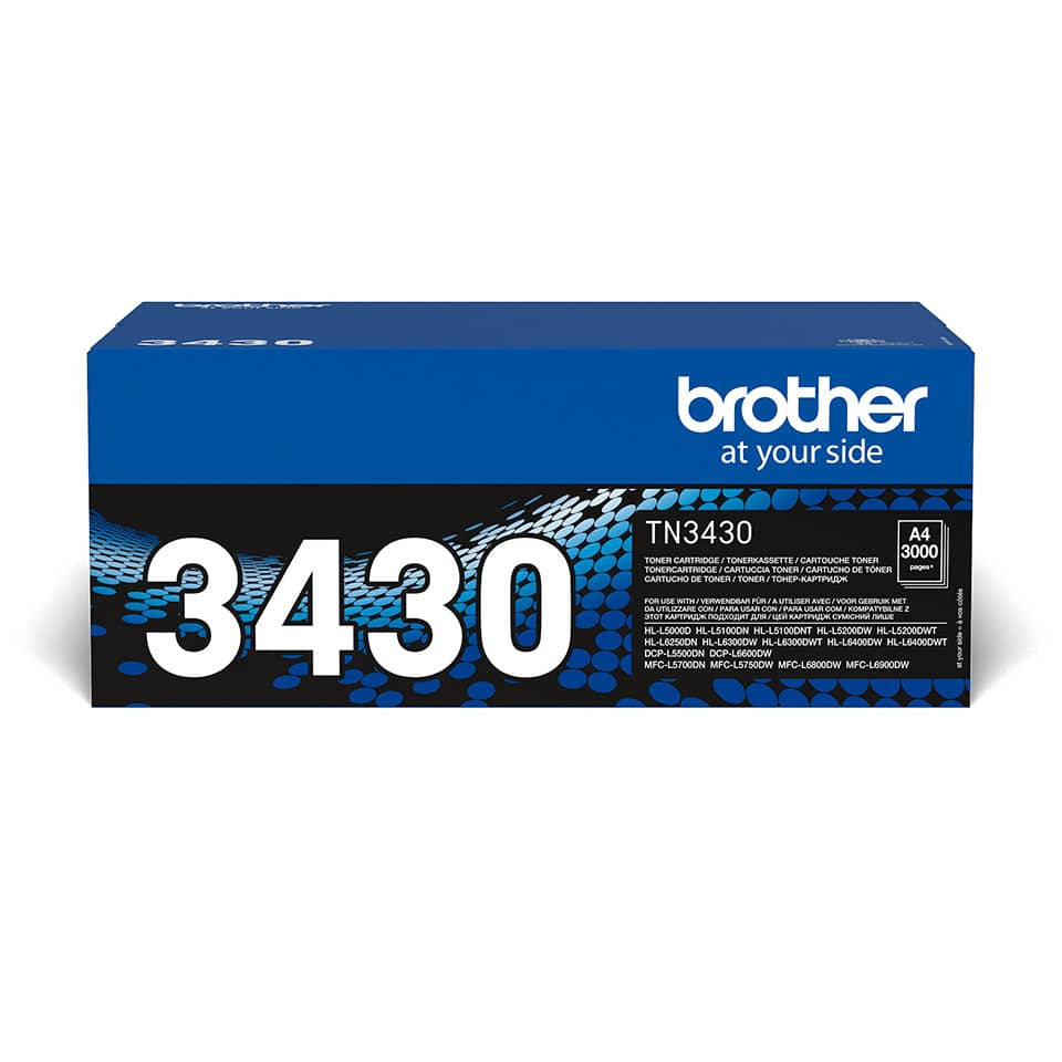 Tonerpatrone, TN3430, A4, blaues Verpackung, Druckerzubehör