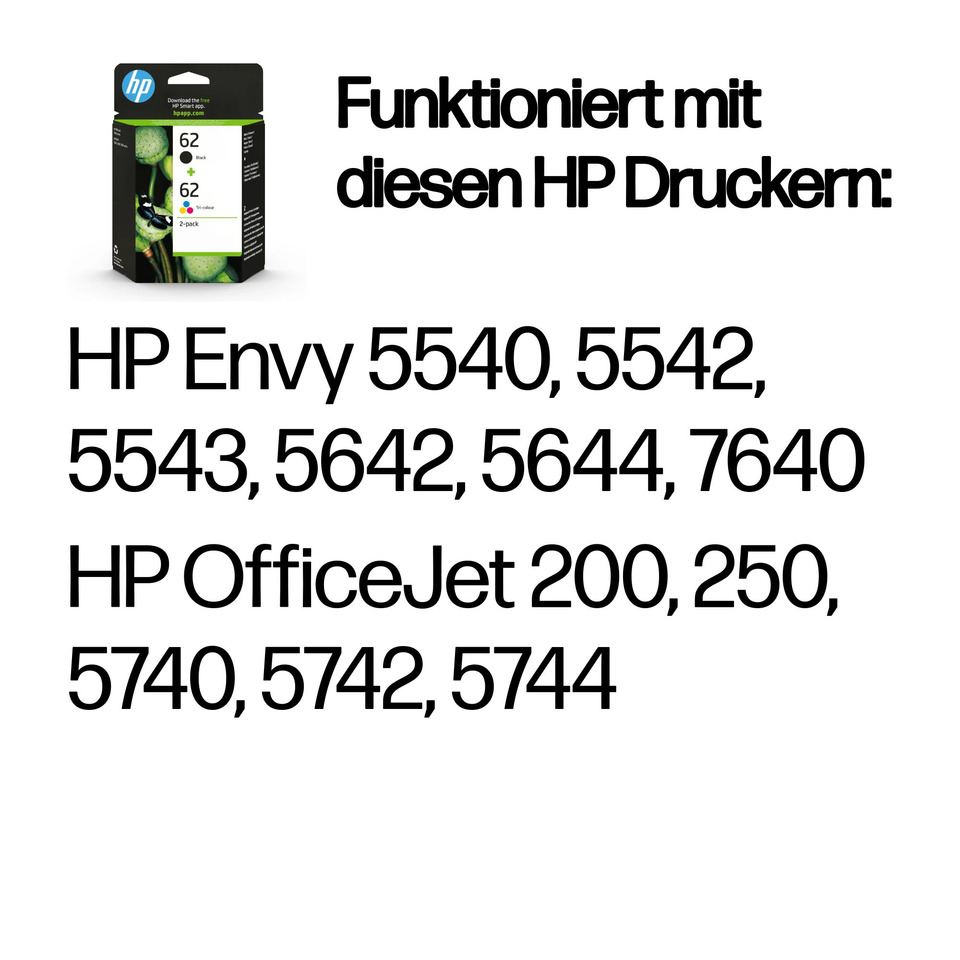 Tintenpatrone, HP Tintenpatrone, Schwarz, Mehrfarbig, Trockenpackung