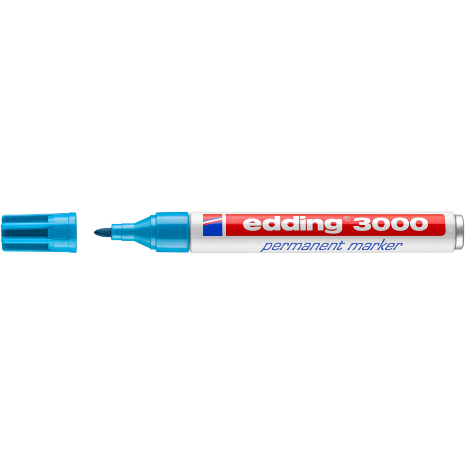 Permanentmarker, Whiteboardmarker, BlauerKapp, BlaueTinte, Edding3000
