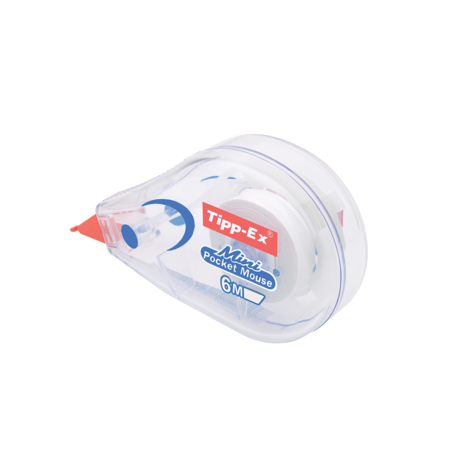 Tipp-Ex Korrekturroller, Korrekturband, Pocket Mouse, 6M, Transparentes Gehäuse, Tipp Ex, Tape, erasable, precision, pocket mouse