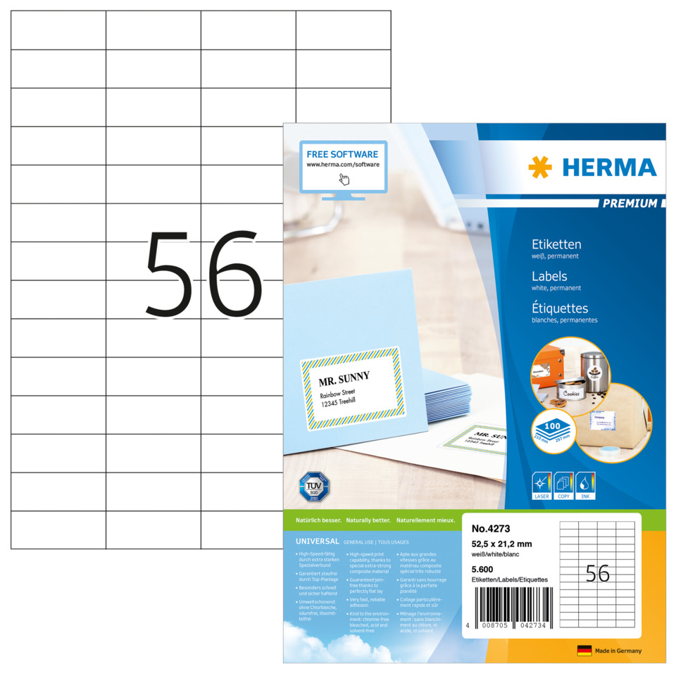 Etiketten, Labels, Papieretiketten, Universaletiketten, C2-Labels