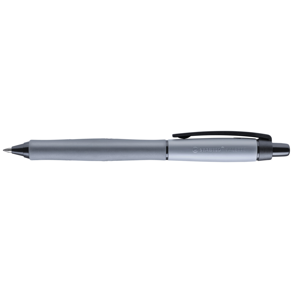 Kugelschreiber, Schreibgerät, Grau, Kappe, Clip, Kugelschreiber, Schreibgerät, Grau, Klickpen, Metalloptik